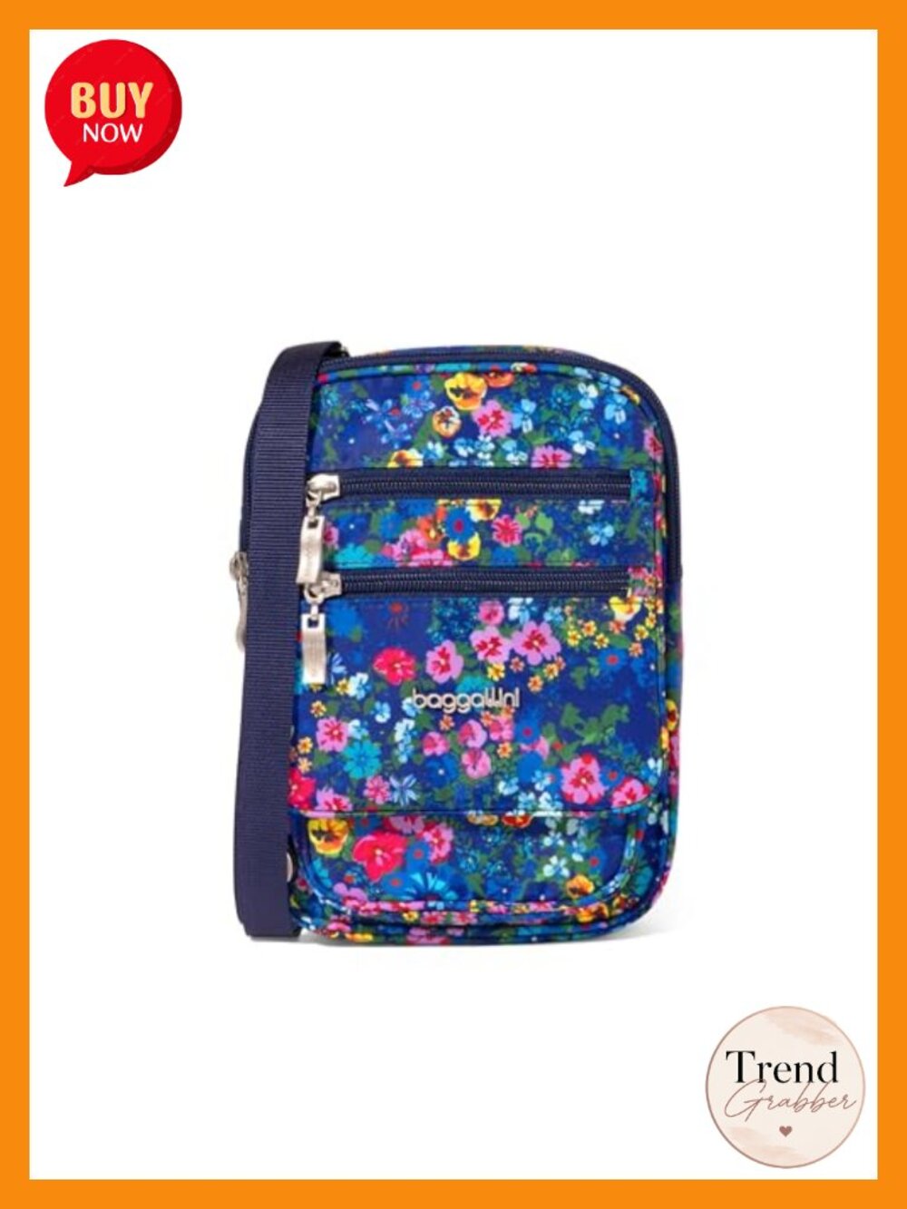 Small Lightweight RFID Crossbody Bag Nylon Travel Handbag Adjustable Strap